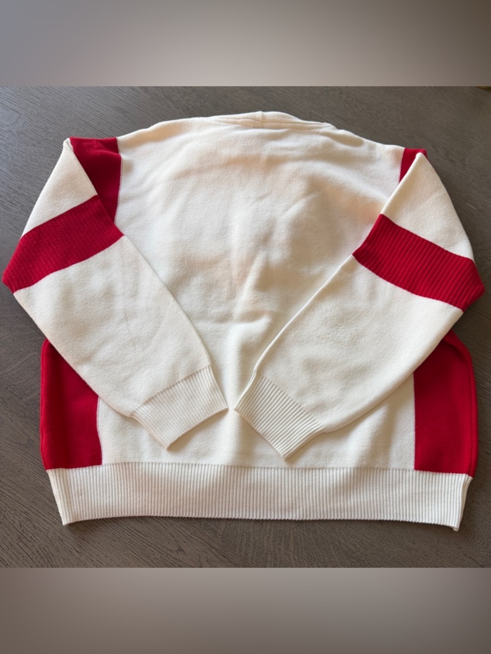 Anthropologie Daily Practice Nantucket Red and White Hoodie Sweater Size S - Picture 6 of 8